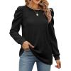 imageLadies Sweaters for Fall Black Tunic Sweaters Trendy Business Casual Tops Loose Fit L