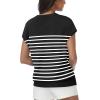 imageWomens Tops Summer Sweaters Short Sleeve Shirts Dressy Casual Basic Casual Cap Sleeve Tops Beach Vacation ClothesBlack White