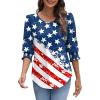 imageXIEERDUO Blouses for Women Dressy Casual 34 Length Sleeve Womens Tops with Smocked CuffsCflag