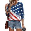 imageXIEERDUO Blouses for Women Dressy Casual 34 Length Sleeve Womens Tops with Smocked CuffsCflag