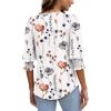 imageXIEERDUO Blouses for Women Dressy Casual 34 Length Sleeve Womens Tops with Smocked CuffsQwhite Floral