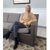 imageXIEERDUO Oversized Sweaters for Women Crewneck Long Sleeve Fuzzy Knit Warm Pullover SweaterAkhaki