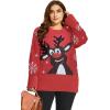 imageXIEERDUO Oversized Sweaters for Women Crewneck Long Sleeve Fuzzy Knit Warm Pullover SweaterBachristmas Elk