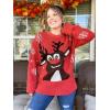 imageXIEERDUO Oversized Sweaters for Women Crewneck Long Sleeve Fuzzy Knit Warm Pullover SweaterBachristmas Elk