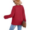 imageXIEERDUO Oversized Sweaters for Women Crewneck Long Sleeve Fuzzy Knit Warm Pullover SweaterBared