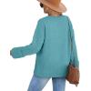 imageXIEERDUO Oversized Sweaters for Women Crewneck Long Sleeve Fuzzy Knit Warm Pullover SweaterHdeep Blue