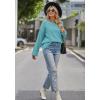 imageXIEERDUO Oversized Sweaters for Women Crewneck Long Sleeve Fuzzy Knit Warm Pullover SweaterHdeep Blue