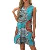 imageXIEERDUO Summer Dresses for Women 2025 Beach Vacation Clothes V Neck Button Sundresses with PocketsA Floral 01