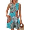 imageXIEERDUO Summer Dresses for Women 2025 Beach Vacation Clothes V Neck Button Sundresses with PocketsA Floral 01
