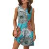 imageXIEERDUO Summer Dresses for Women 2025 Beach Vacation Clothes V Neck Button Sundresses with PocketsA Floral 01