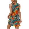 imageXIEERDUO Summer Dresses for Women 2025 Beach Vacation Clothes V Neck Button Sundresses with PocketsA Floral 02