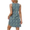 imageXIEERDUO Summer Dresses for Women 2025 Beach Vacation Clothes V Neck Button Sundresses with PocketsA Floral 03