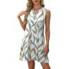 imageXIEERDUO Summer Dresses for Women 2025 Beach Vacation Clothes V Neck Button Sundresses with PocketsA Floral 04