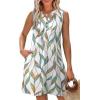 imageXIEERDUO Summer Dresses for Women 2025 Beach Vacation Clothes V Neck Button Sundresses with PocketsA Floral 04