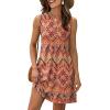 imageXIEERDUO Summer Dresses for Women 2025 Beach Vacation Clothes V Neck Button Sundresses with PocketsA Floral 05