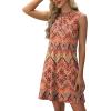 imageXIEERDUO Summer Dresses for Women 2025 Beach Vacation Clothes V Neck Button Sundresses with PocketsA Floral 05