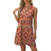 imageXIEERDUO Summer Dresses for Women 2025 Beach Vacation Clothes V Neck Button Sundresses with PocketsA Floral 05