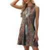 imageXIEERDUO Summer Dresses for Women 2025 Beach Vacation Clothes V Neck Button Sundresses with PocketsA Floral 07