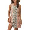 imageXIEERDUO Summer Dresses for Women 2025 Beach Vacation Clothes V Neck Button Sundresses with PocketsA Floral 08