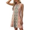 imageXIEERDUO Summer Dresses for Women 2025 Beach Vacation Clothes V Neck Button Sundresses with PocketsA Floral 08