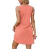 imageXIEERDUO Summer Dresses for Women 2025 Beach Vacation Clothes V Neck Button Sundresses with PocketsCoral