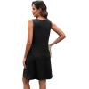 imageXIEERDUO Summer Dresses for Women 2025 Casual Dress V Neck Swimsuit Coverup Beach Vacation Clothes FashionAll Black