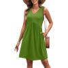 imageXIEERDUO Summer Dresses for Women 2025 Casual Dress V Neck Swimsuit Coverup Beach Vacation Clothes FashionAll Olive