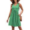 imageXIEERDUO Summer Dresses for Women 2025 Casual Dress V Neck Swimsuit Coverup Beach Vacation Clothes FashionGreen Plaid