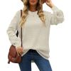 imageXIEERDUO Sweaters for Women Long Sleeve Chunky Knit Pullover Crewneck Sweatshirts