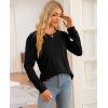 imageXIEERDUO Sweatshirts for Women Crew Neck Long Sleeve Basic Casual Tunic Tops for LeggingsAblack