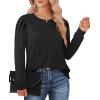 imageXIEERDUO Sweatshirts for Women Crew Neck Long Sleeve Basic Casual Tunic Tops for LeggingsAblack