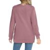 imageXIEERDUO Womens Crewneck Sweatshirt Pockets Oversized Fleece Long Sleeve Fall Tunic Tops