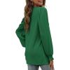 imageXIEERDUO Womens Long Sleeve Tops V Neck 2024 Fall Ruffle Puff Sleeve Cute Tunic shirts DressyGreen