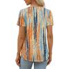 imageXIEERDUO Womens Pleated Tops Dressy Casual Short Sleeve TShirts Fashion Blouses Loose Curved Hem Long Tunic S3XLZ Multicolor