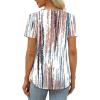 imageXIEERDUO Womens Pleated Tops Dressy Casual Short Sleeve TShirts Fashion Blouses Loose Curved Hem Long Tunic S3XLZ Tie Dye Multi