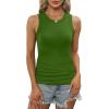 imageXIEERDUO Womens Summer Tank Tops Racerback High Neck Basic Casual Slim Fit Sleeveless 3 Pack063 Pack Black Blue Green