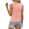 imageXIEERDUO Womens Summer Tank Tops Racerback High Neck Basic Casual Slim Fit Sleeveless 3 Pack063 Pack Black White Pink