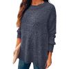 imageXIEERDUO Womens Sweaters Oversized Long Sleeve Crewneck Side Slits Tunic Tops
