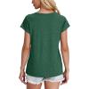 imageXIEERDUO Womens T Shirts Crew Neck Raglan Short Sleeve Shirts Fashion OutfitsGreen