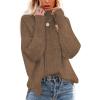imageXIEERDUO Womens Turtleneck Long Sleeve Casual Loose Pullover Sweaters Tops