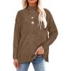 imageXIEERDUO Womens Turtleneck Long Sleeve Casual Loose Pullover Sweaters Tops
