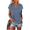 imageXIEERDUO Womens T Shirts Crew Neck Raglan Short Sleeve Shirts Fashion OutfitsBlue