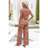 imageXIEERDUO 2 Piece Sets For Women Summer Outfits 2025 Beach Vacation Clothes Travel Outfits V Neck Crop Tops Wide Leg Pant SetsFloral Boho