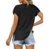 imageXIEERDUO Womens Summer Tops Casual V Neck T Shirts Short Sleeve Shirts Loose Fit Flowy00black