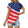 imageXIEERDUO Womens Summer Tops Casual V Neck T Shirts Short Sleeve Shirts Loose Fit Flowy02aflag B