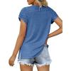 imageXIEERDUO Womens Summer Tops Casual V Neck T Shirts Short Sleeve Shirts Loose Fit Flowy02blue
