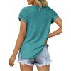 imageXIEERDUO Womens Summer Tops Casual V Neck T Shirts Short Sleeve Shirts Loose Fit Flowy02gray Green