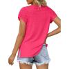 imageXIEERDUO Womens Summer Tops Casual V Neck T Shirts Short Sleeve Shirts Loose Fit Flowy02light Pink