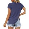 imageXIEERDUO Womens Summer Tops Casual V Neck T Shirts Short Sleeve Shirts Loose Fit Flowy02navy