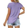 imageXIEERDUO Womens Summer Tops Casual V Neck T Shirts Short Sleeve Shirts Loose Fit Flowy02purple